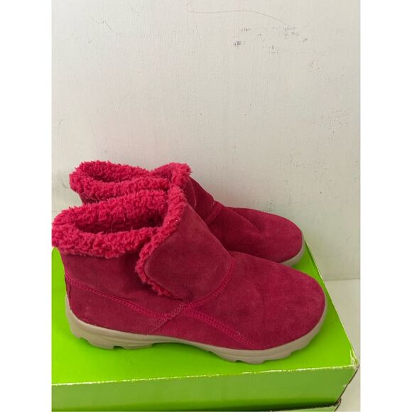 Skechers womens size 8 #13692 on the go no laces shoes red boots memory foam vst - Picture 2 of 12